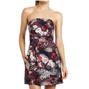 *French Connection size 4 Strapless butterfly dress